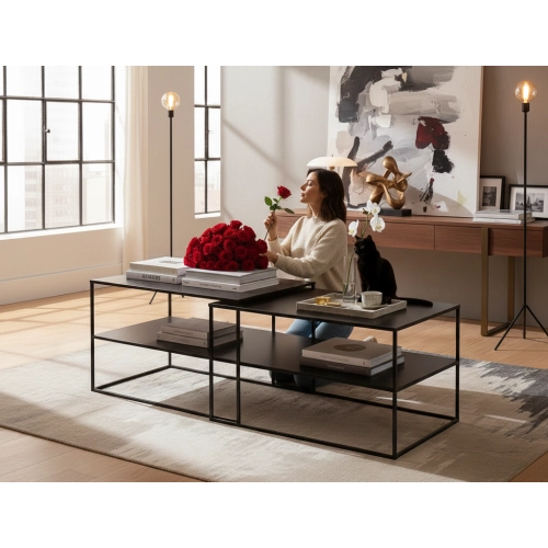 STOLIK KAWOWY CZARNY STK-154